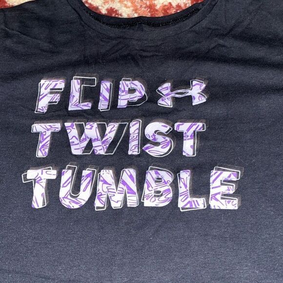 Girls Under Armour Flip Twist Tumble Tee/Swear Set YXL - Picture 4 of 4